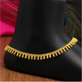 Generic Women's Gold Color Anklets (Free Size: Upto 10")