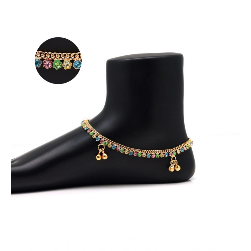 Generic Women's Multi Color Anklets (Free Size: Upto 10")