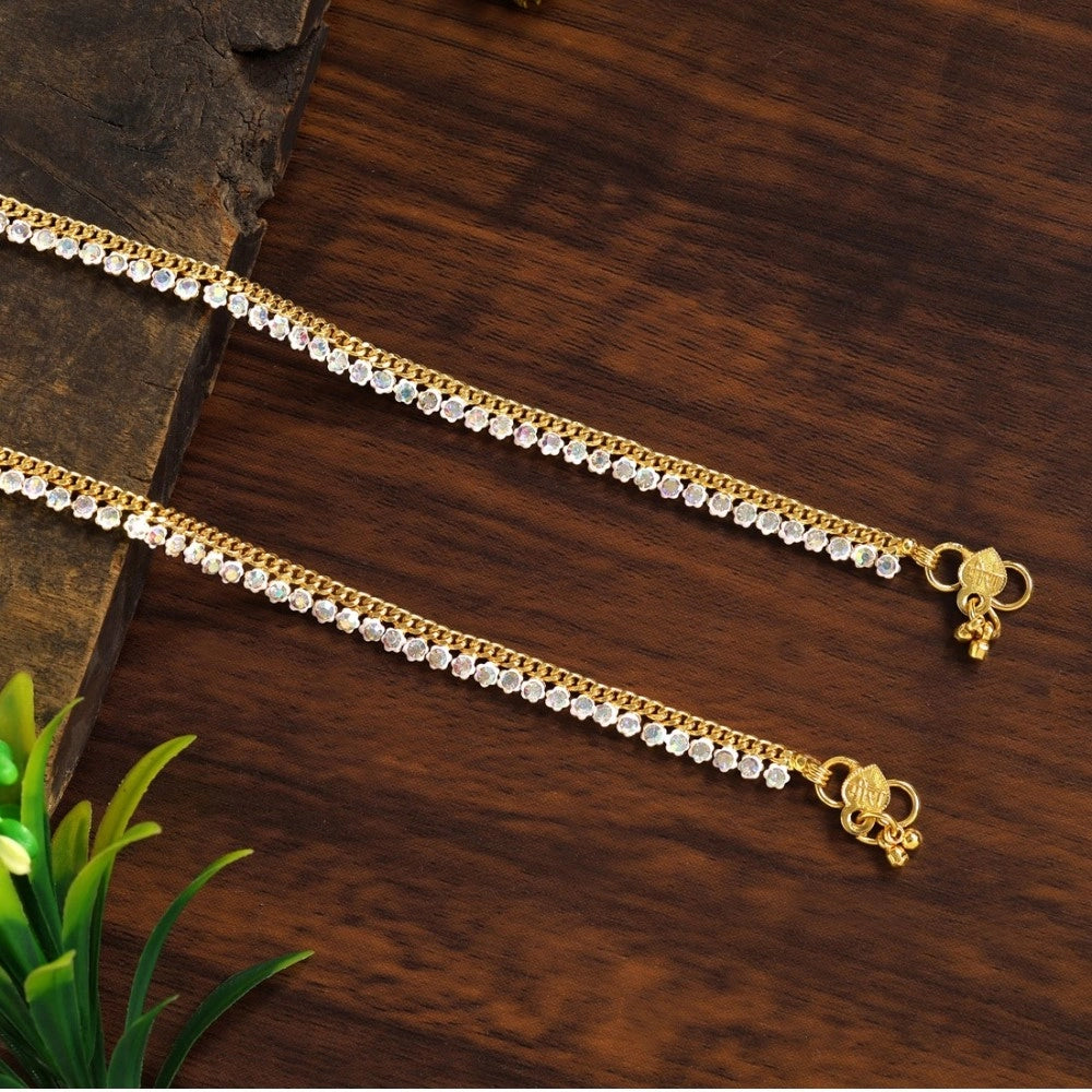 Generic Women's Rainbow Color Anklets (Free Size: Upto 10")