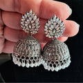 Generic Women's Silver Color Oxidised Earrings