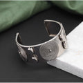 Generic Women's Silver Color Oxidised Adjustable Bracelet