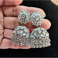 Generic Women's Silver Color Oxidised Earrings