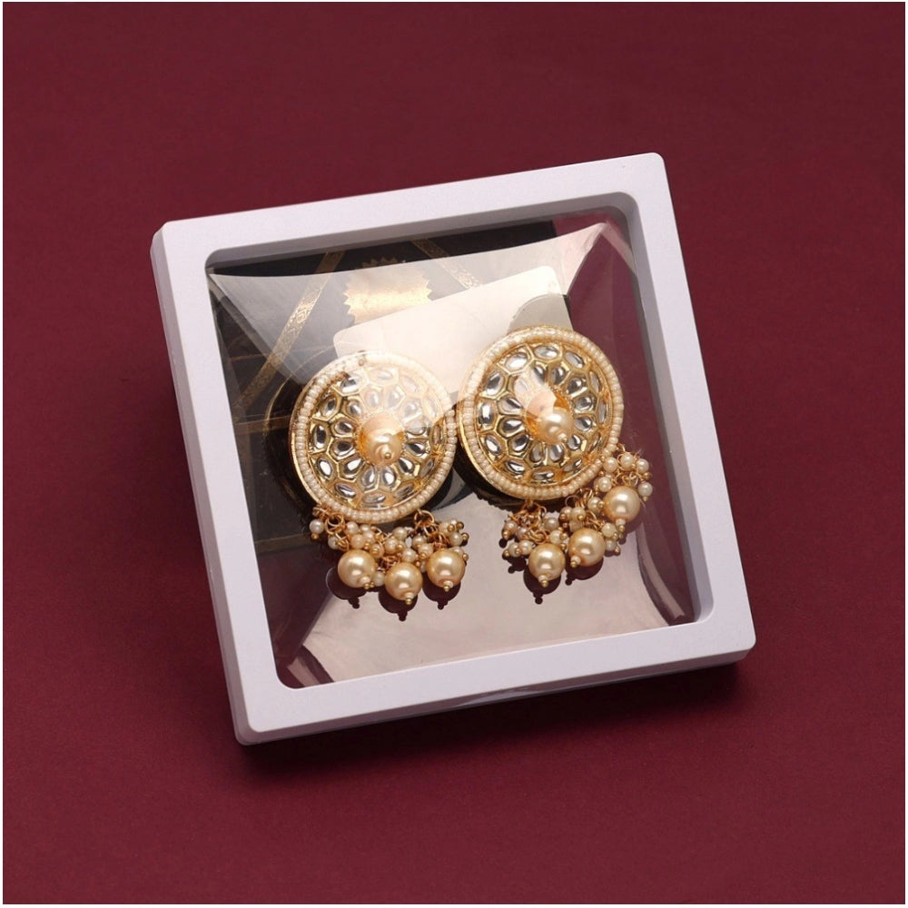 Generic Women's Gold Color Kundan Earrings