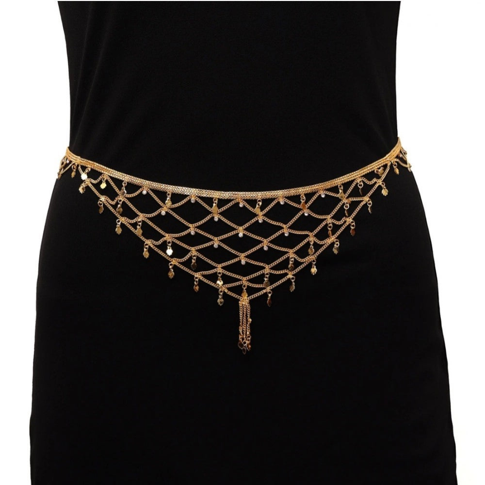 Generic Women's Gold Plated Kamarband Waist Belt For Women//Girls Adjustable Chain