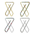 Generic Women's Multi Color Use Saree Hijab Pins Safety Pins Stone Brooch Clip On X Pins For Women Combo Of 4 Pieces