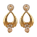 Generic Women's Rose Gold Plated Alloy Earrings (White)