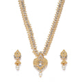 Generic Women's Rose Gold Plated Alloy Necklace &amp; Earings Set (White)