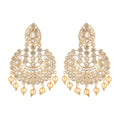 Generic Women's Rose Gold Plated Alloy Earrings (White)
