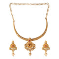 Generic Women's Rose Gold Plated Alloy Necklace &amp; Earings Set (Red &amp; White)