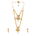 Generic Women's Rose Gold Plated Alloy Necklace &amp; Earings Set (Gold)