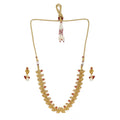 Generic Women's Rose Gold Plated Alloy Jewellery Set (Red &amp; White)