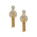 Generic Women's Rose Gold Plated Alloy Earrings (White)