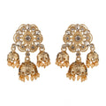 Generic Women's Rose Gold Plated Alloy Earrings (White)