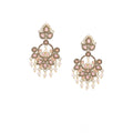 Generic Women's Rose Gold Plated Alloy Earrings (Gold &amp; Pink)