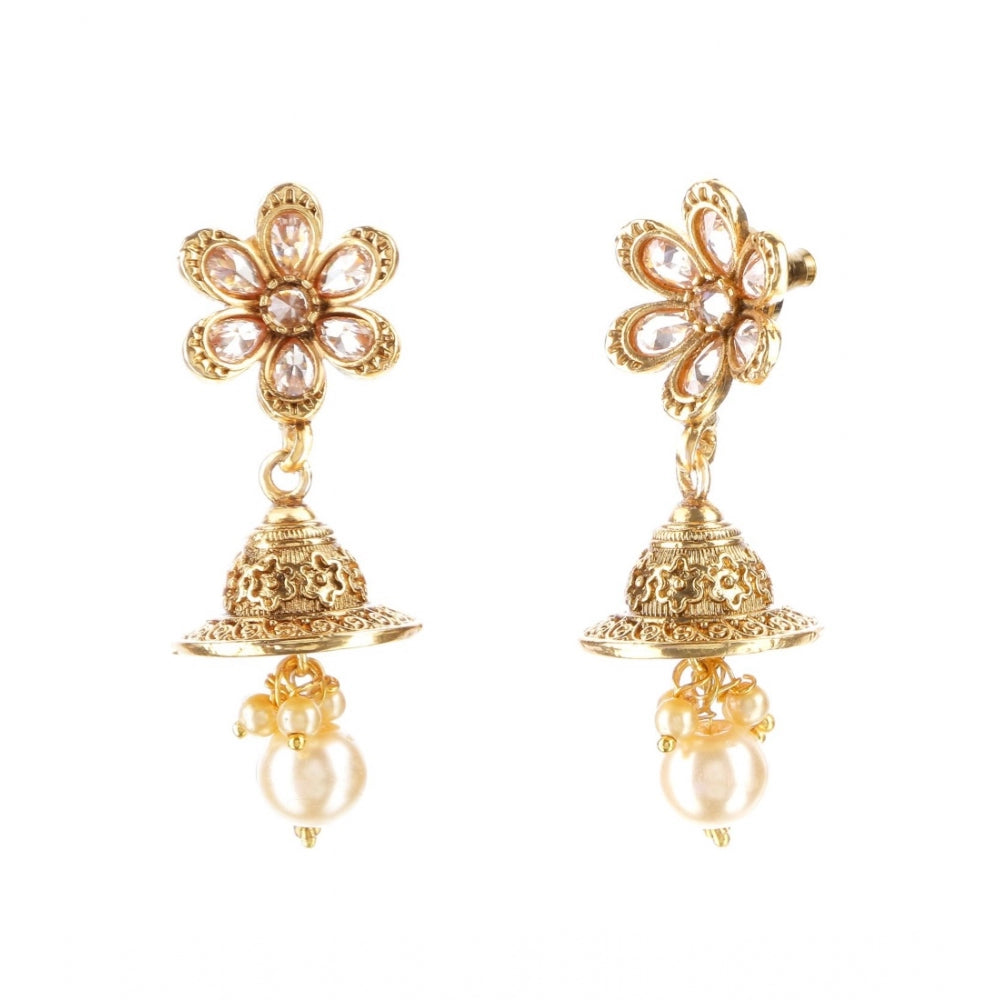 Generic Women's Rose Gold Plated Alloy Earrings (Gold)