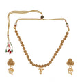 Generic Women's Rose Gold Plated Alloy Necklace &amp; Earings Set (Gold)