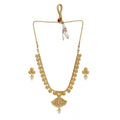 Generic Women's Rose Gold Plated Alloy Necklace &amp; Earings Set (Gold)