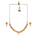 Generic Women's Rose Gold Plated Alloy Necklace &amp; Earings Set (Gold)