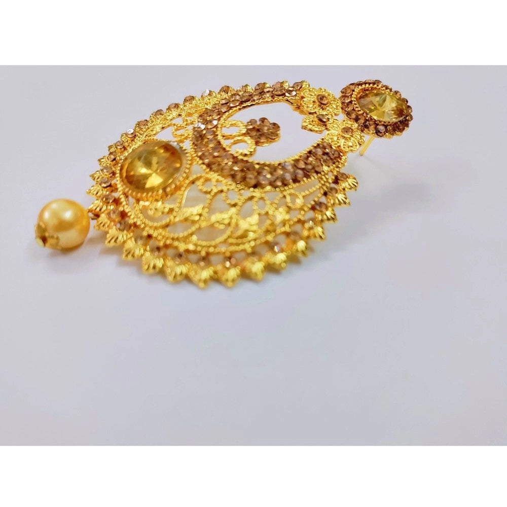 Generic Women's Rose Gold Plated Alloy Earrings (Gold)