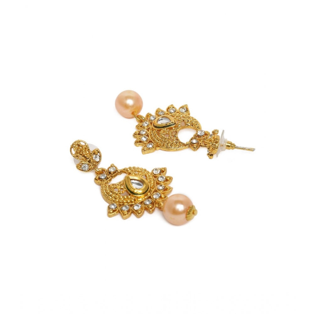 Generic Women's Rose Gold Plated Alloy Necklace &amp; Earings Set (Gold)